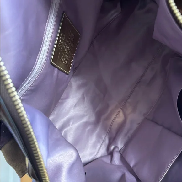 SOLD 🚫 Vintage Coach Limited Edition Metallic Leather Large Sabrina y2k RARE - Picture 6 of 9